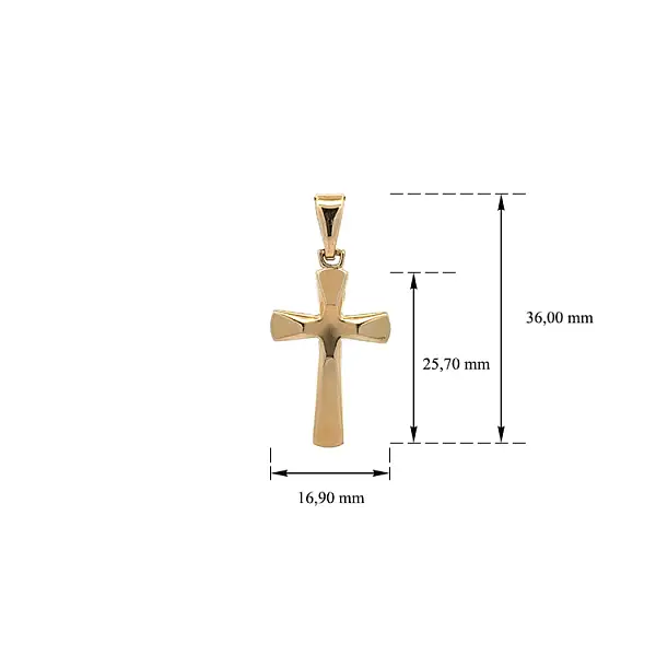 黄金十字架吊坠