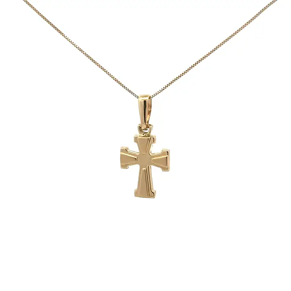 黄金十字架吊坠