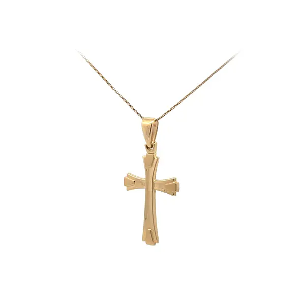 黄金十字架吊坠
