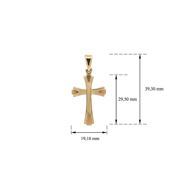 黄金十字架吊坠