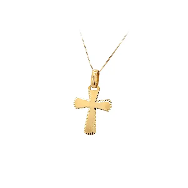 黄金十字架吊坠