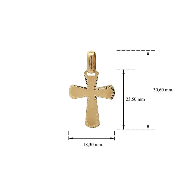 黄金十字架吊坠
