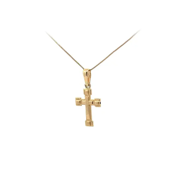黄金十字架吊坠