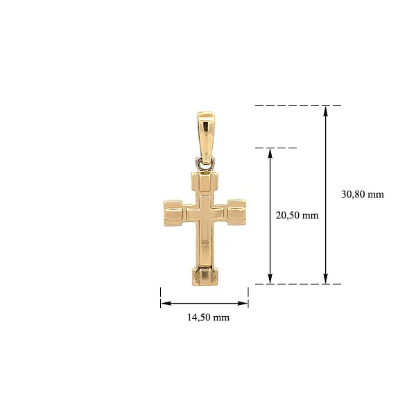 黄金十字架吊坠