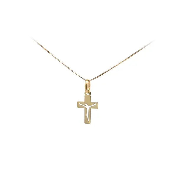 黄金十字架吊坠