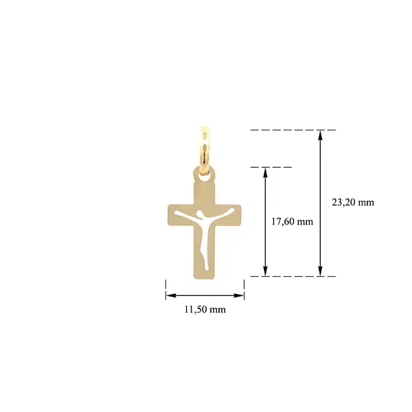 黄金十字架吊坠