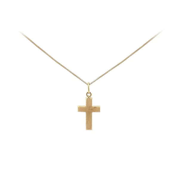 黄金十字架吊坠