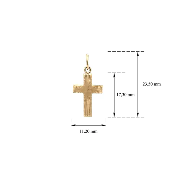 黄金十字架吊坠
