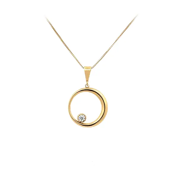 锆石黄金吊坠