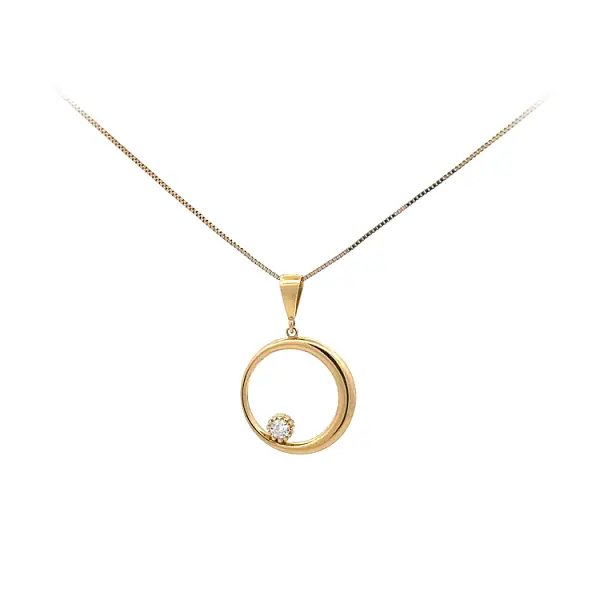锆石黄金吊坠