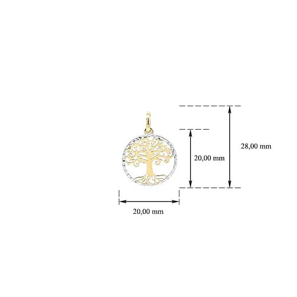 组合金生命之树吊坠
