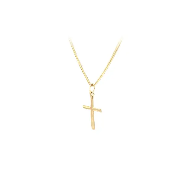 黄金十字架吊坠