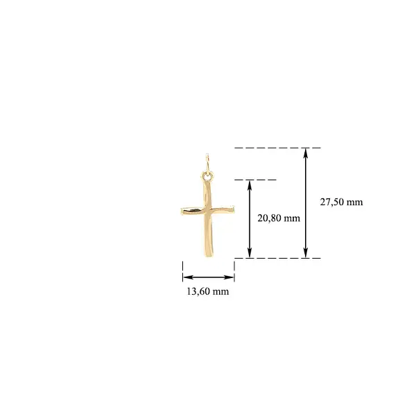 黄金十字架吊坠