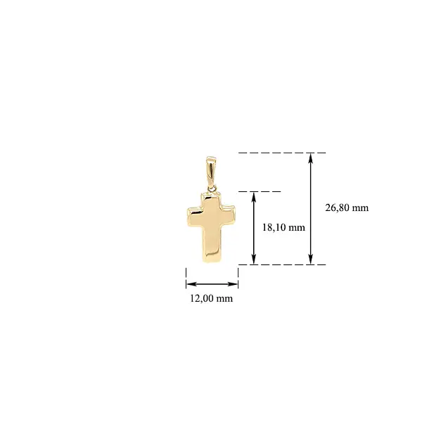 黄金十字架吊坠