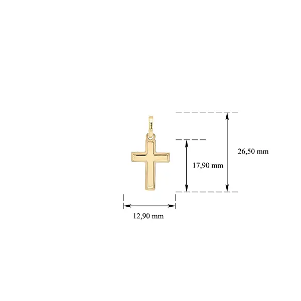 黄金十字架吊坠