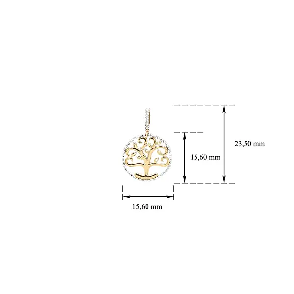 组合金生命之树吊坠