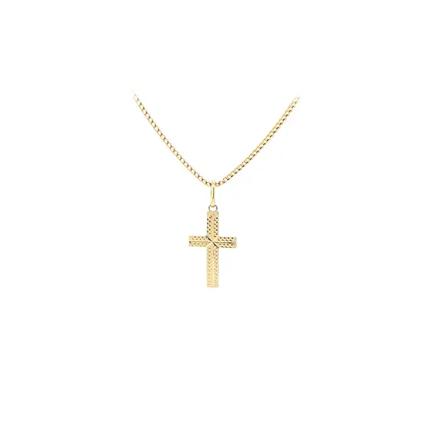黄金十字架吊坠