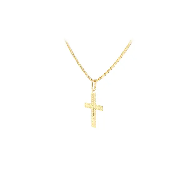黄金十字架吊坠
