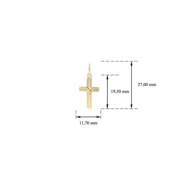 黄金十字架吊坠