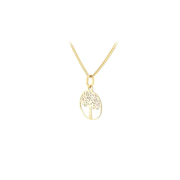 生命之树黄金吊坠