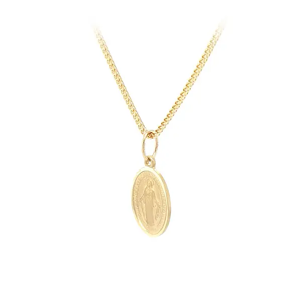 圣母玛利亚黄金吊坠