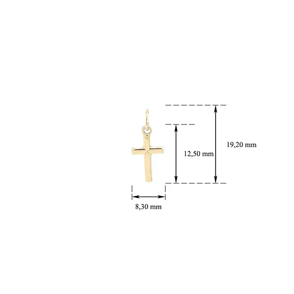 黄金十字架吊坠
