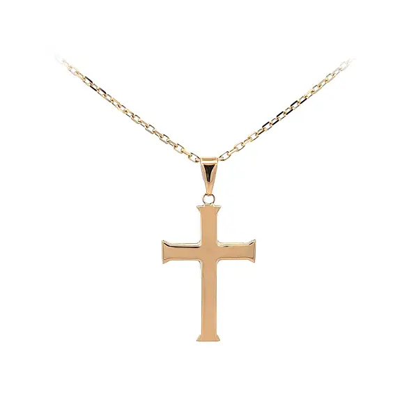 黄金十字架吊坠