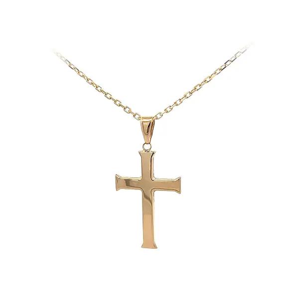 黄金十字架吊坠