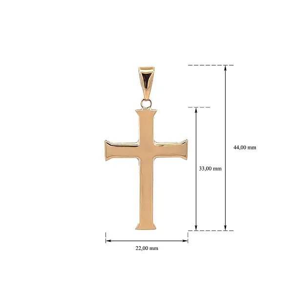 黄金十字架吊坠