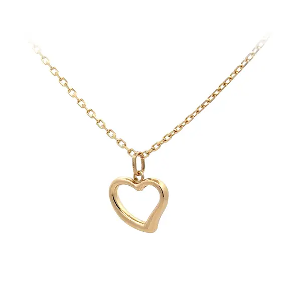 心形金吊坠