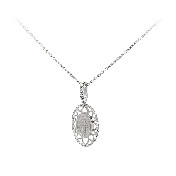 圣母玛利亚锆石吊坠