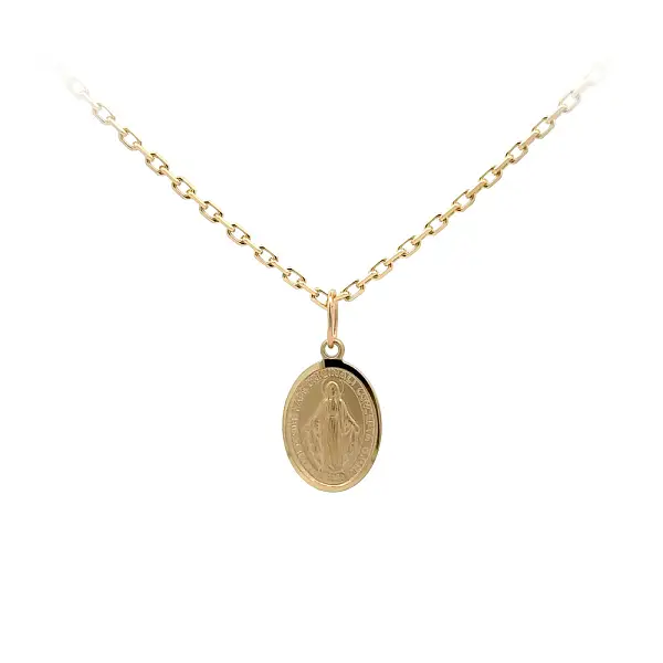 圣母玛利亚黄金吊坠
