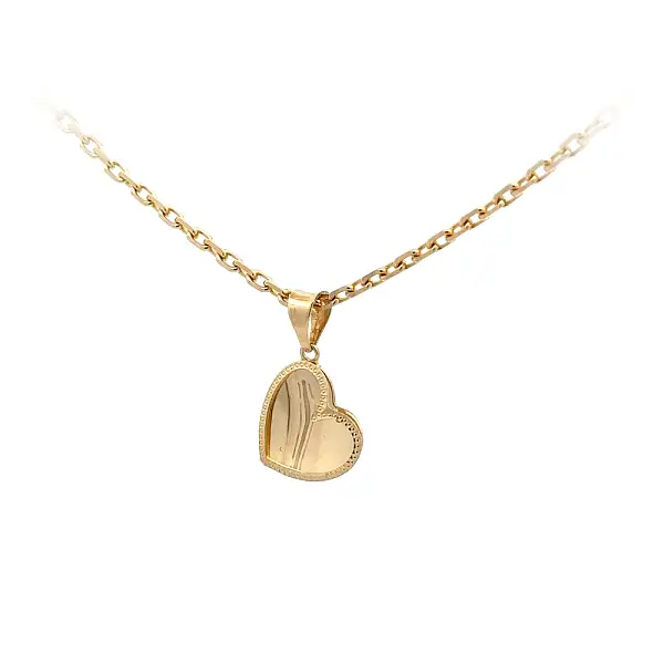 心形金吊坠