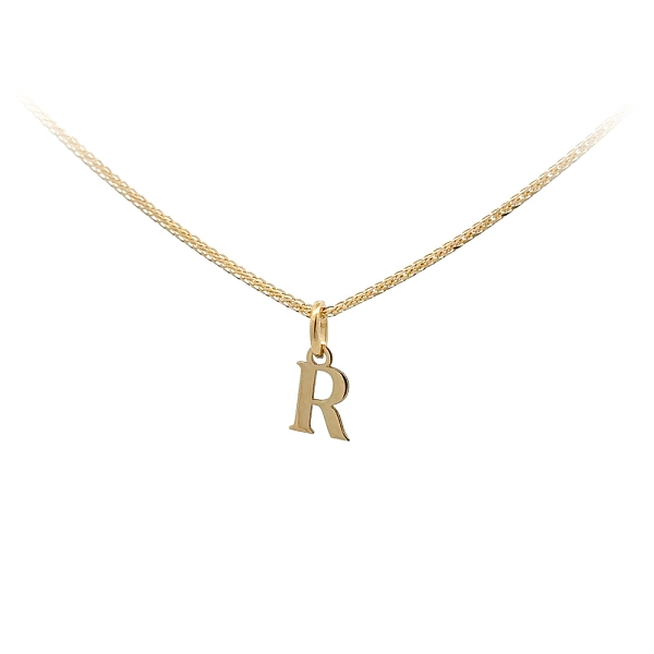 字母 R 黄金吊坠