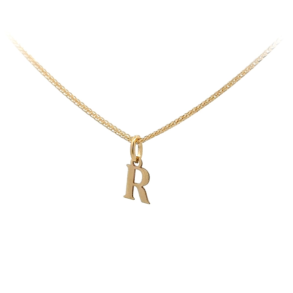 字母 R 黄金吊坠