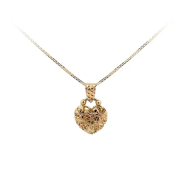 心形金吊坠