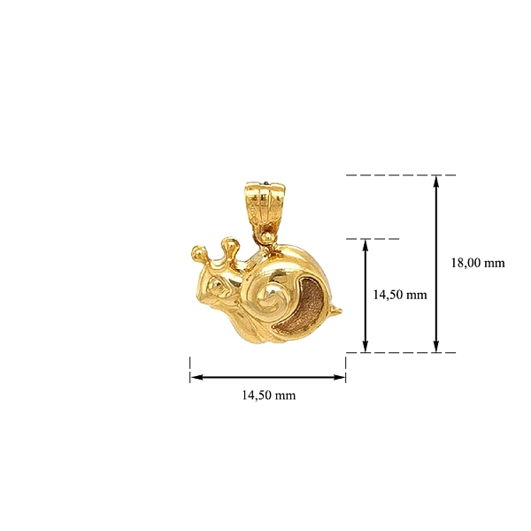独家黄金蜗牛吊坠