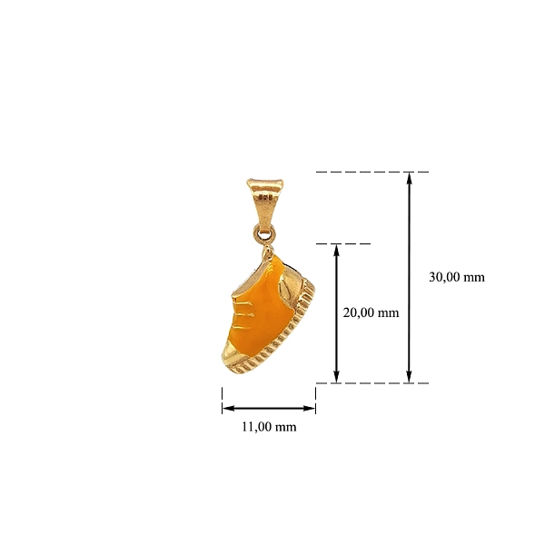 独家黄金运动鞋吊坠