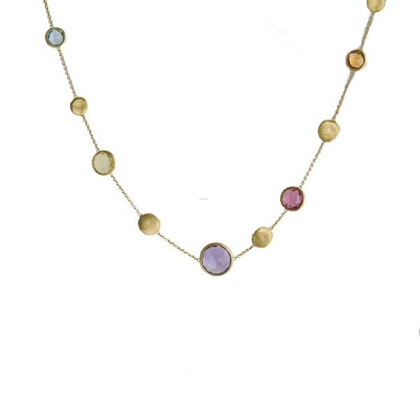 镶嵌半宝石的金项链 Marco Bicego Jaipur