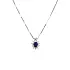 蓝宝石和钻石黄金吊坠