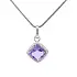 紫水晶和钻石黄金吊坠