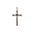 镶嵌黑钻的十字架黄金吊坠 CR275411