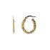 优雅黄金精美纹理圈形耳环
