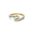 锆石黄金订婚戒指
