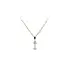 镶锆石字母 I 黄金吊坠