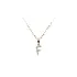 镶锆石字母 F 黄金吊坠