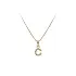 镶锆石字母 C 黄金吊坠