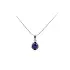 白金镶紫色宝石吊坠