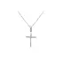 锆石十字架金吊坠
