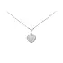 锆石心形金吊坠